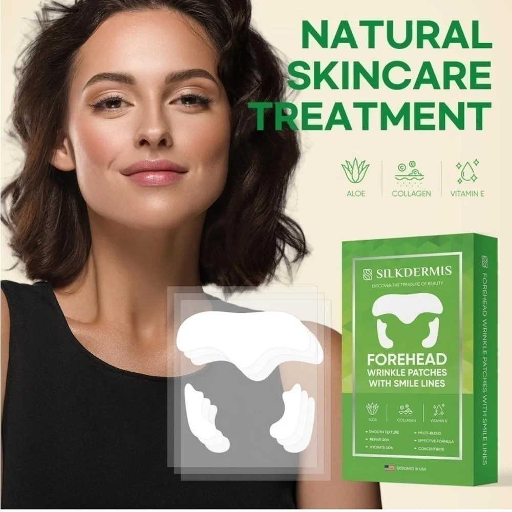 Brand New Forehead Wrinkle Treatment Patches Smile Line Aloe Collagen Vitamin E
